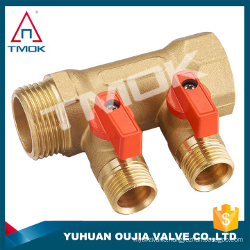 TMOK Water Meter Distribution Manifold 2-Way Water Underfloor Heating Manifold Pump Mixing Valve
